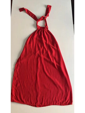 Red Stretch Back Halter Dress, Size L/XL